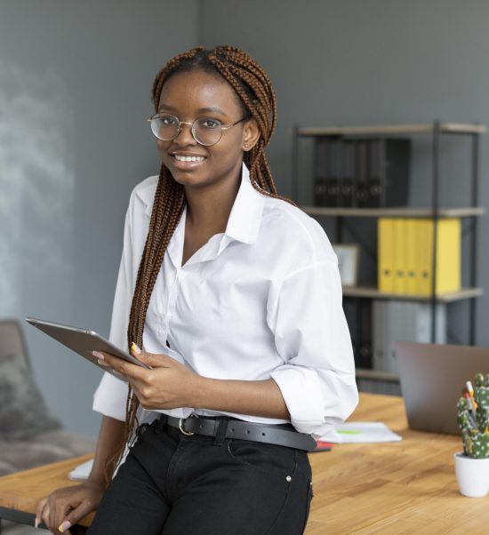 young-woman-holding-tablet-work